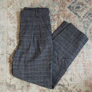 Zara charcoal plaid trouser xs